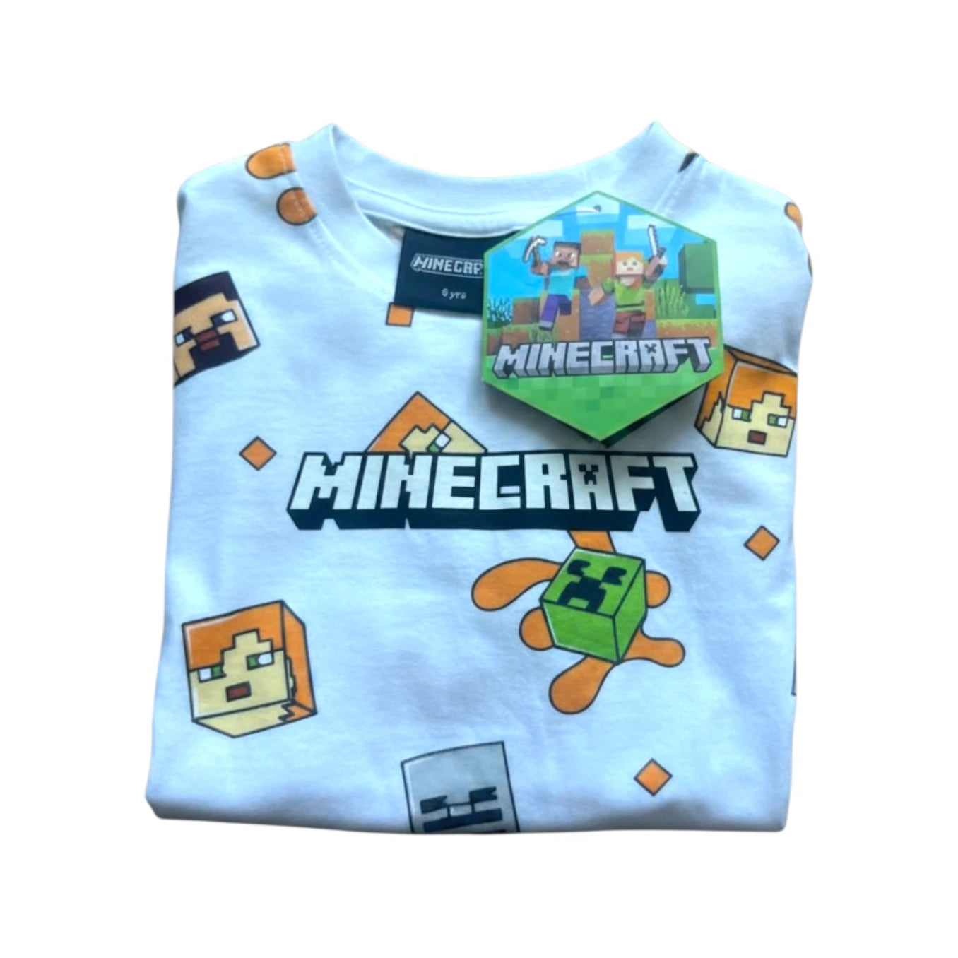 Minecraft - T-shirt enfant  – Taille 6 ans
