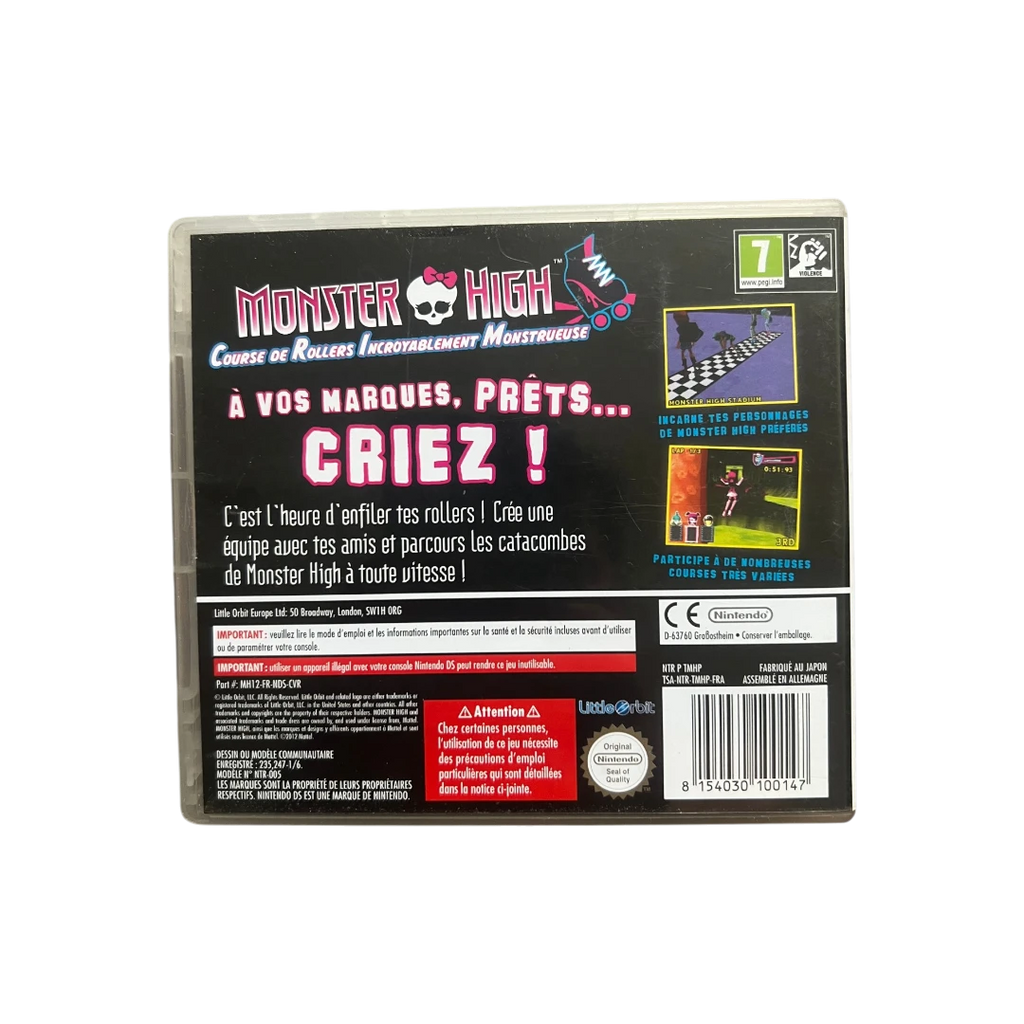 Nintendo DS - Monster High  Course de Rollers Monstrueuse