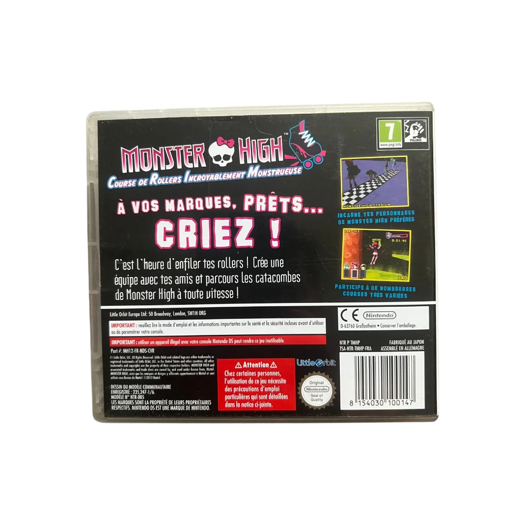 Nintendo DS - Monster High  Course de Rollers Monstrueuse