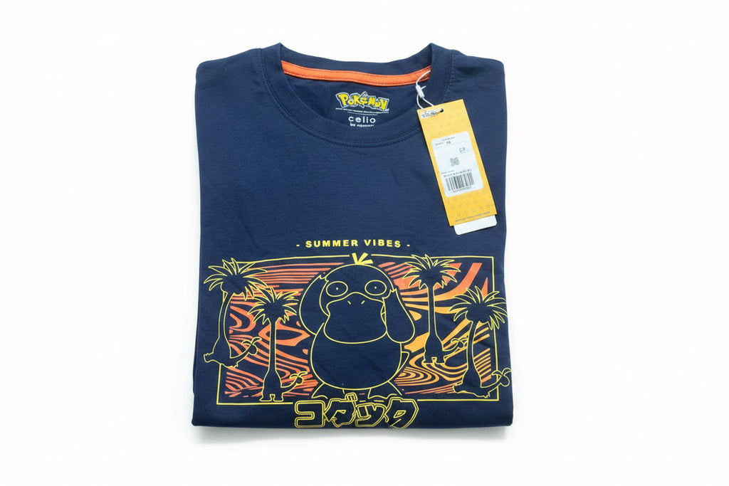 Pokémon x Celio - T-shirt Psykokwak Summer Vibes Bleu