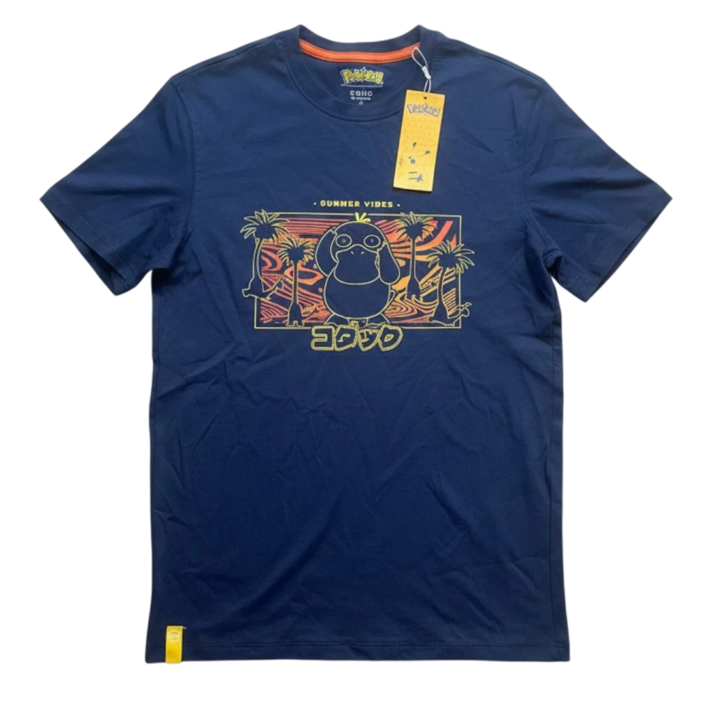 Pokémon x Celio - T-shirt Psykokwak Summer Vibes Bleu