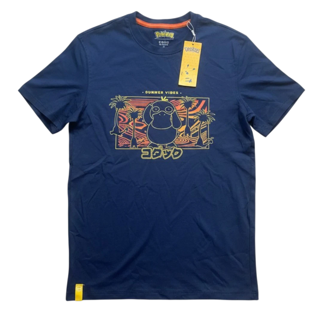 Pokémon x Celio - T-shirt Psykokwak Summer Vibes Bleu