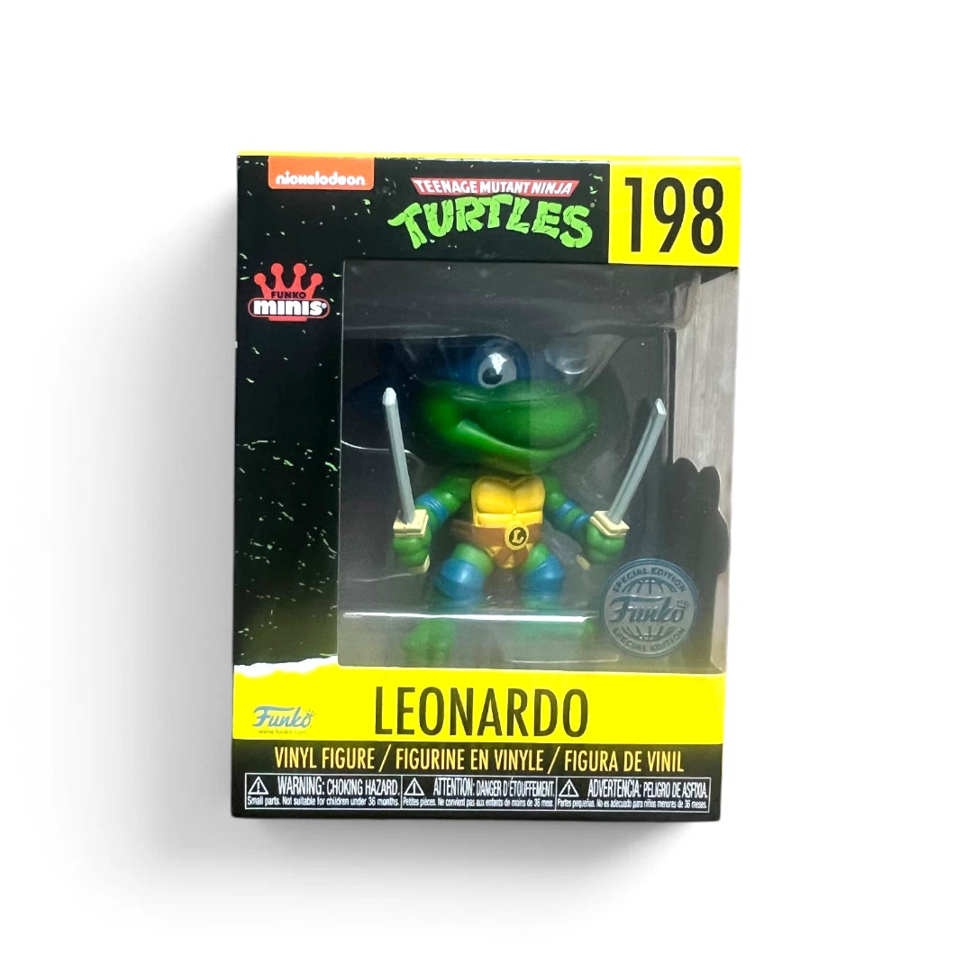 Funko Minis Tortues Ninja - Figurine Leonardo n°198 - 7,6 cm