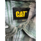 Caterpillar - Chemise CAT à carreaux verte et grise – Enfant 14 ans