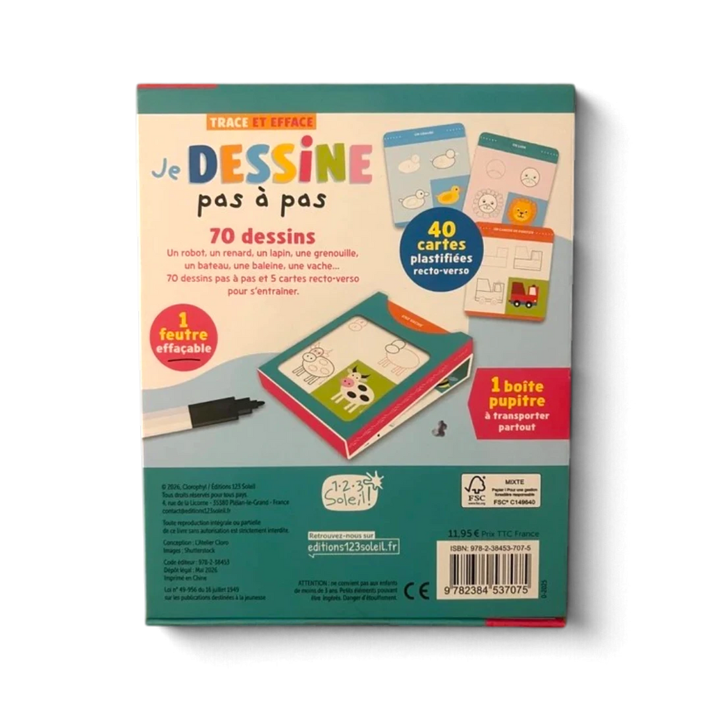 Je dessine pas à pas – 70 dessins – Coffret créatif