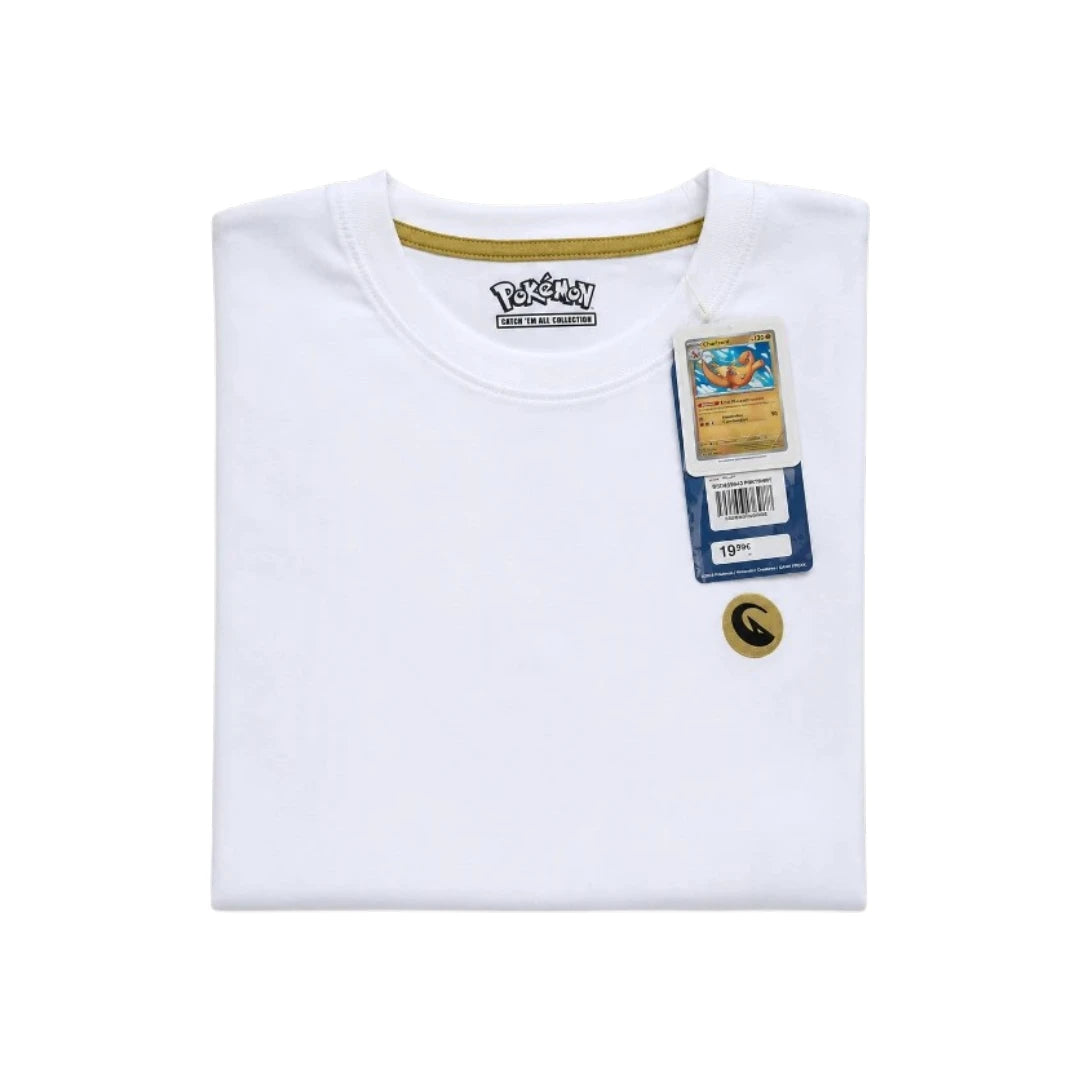 Pokémon - T-shirt Dracolosse carte collector - Blanc