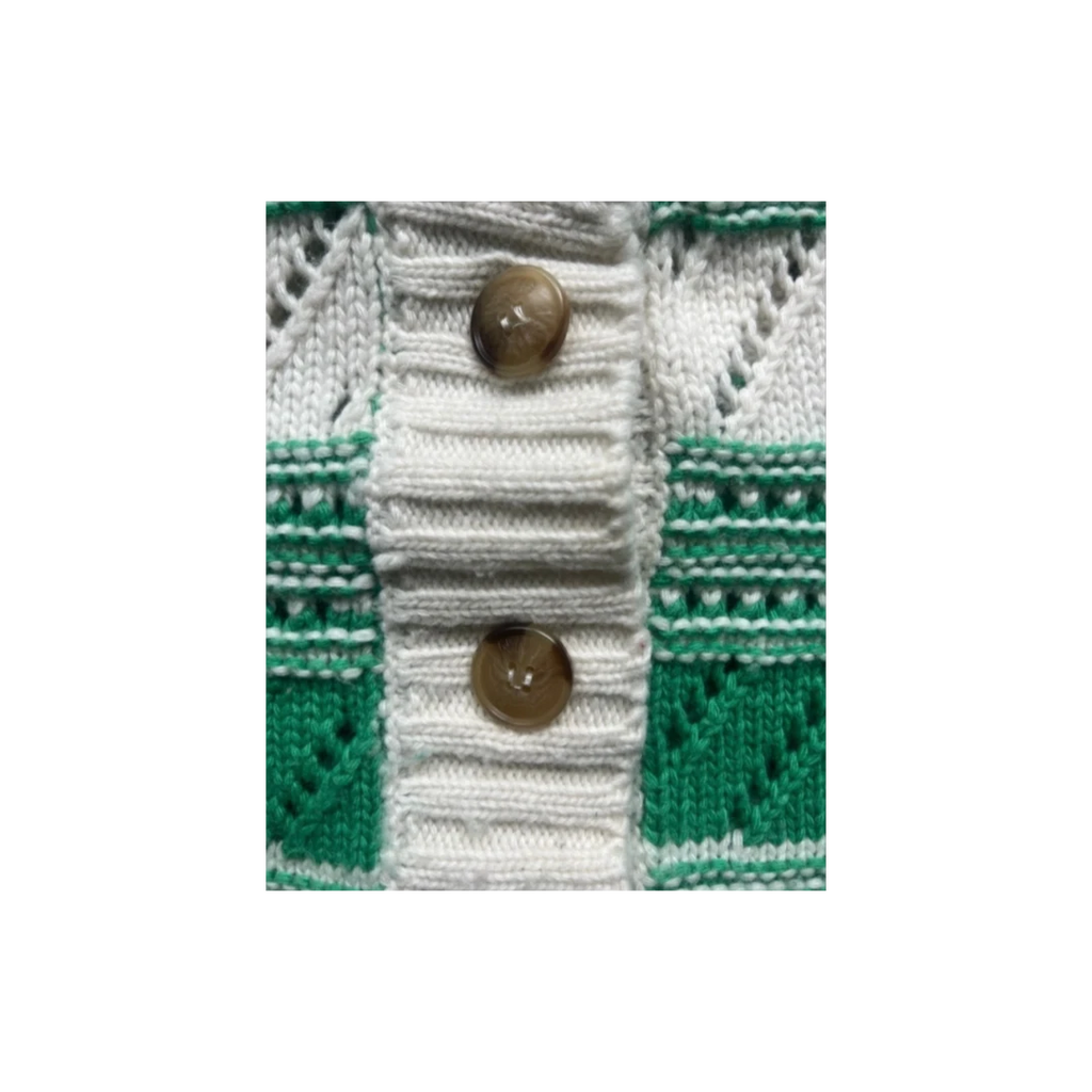 Ganni – Gilet pour femme en laine - Vert/écru