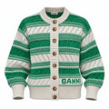 Ganni – Gilet pour femme en laine - Vert/écru