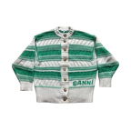 Ganni – Gilet pour femme en laine - Vert/écru