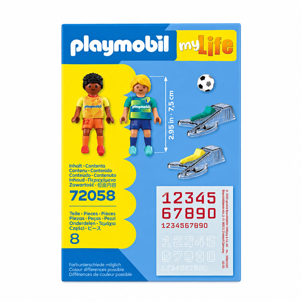PLAYMOBIL My Life - Joueurs de football 72058 – 8 pièces