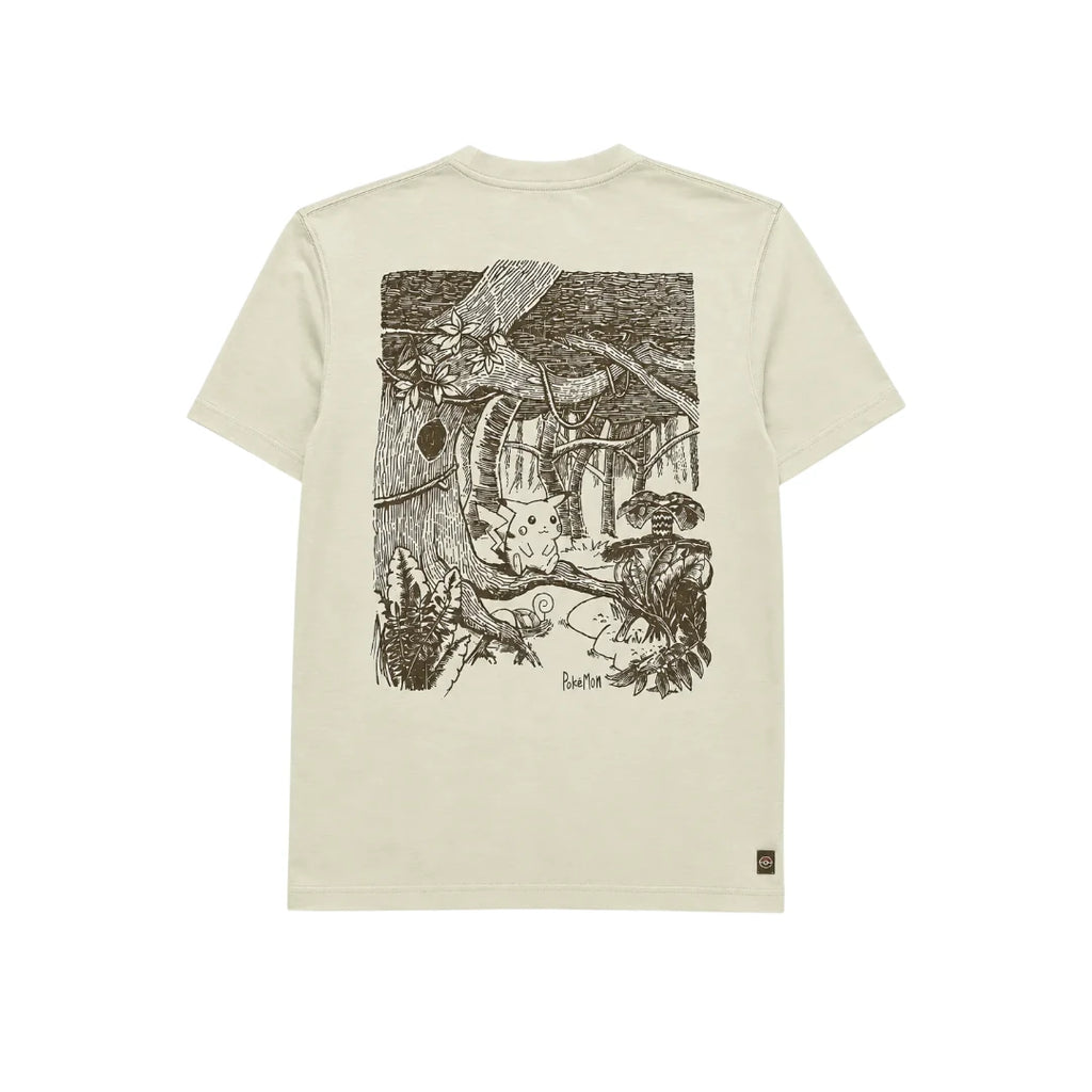 Pokémon Celio - T-shirt Pikachu Forêt – Kaki Clair