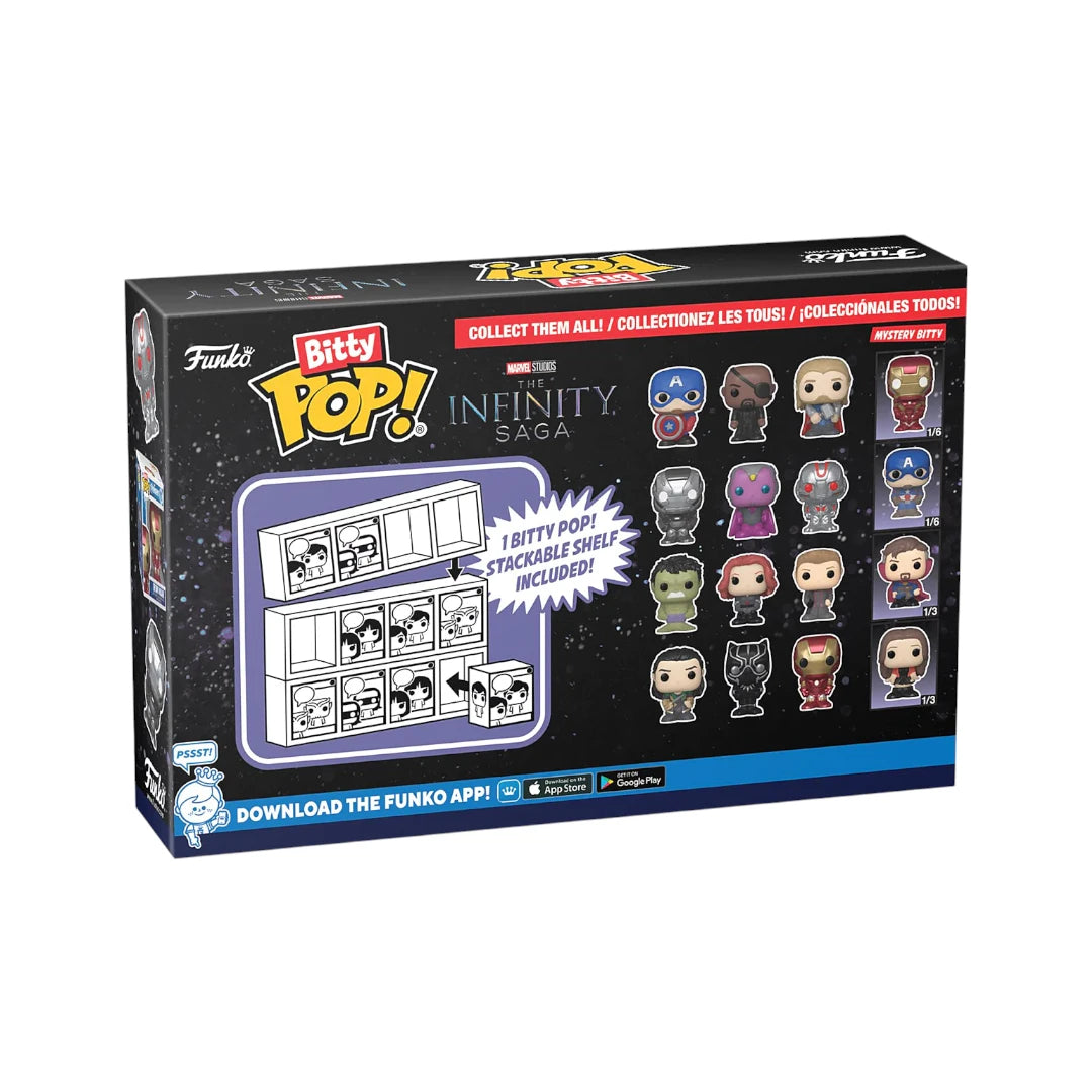 Funko Bitty Pop - Pack de 4 figurines : War Machine, Vision, Ultron & Mystery