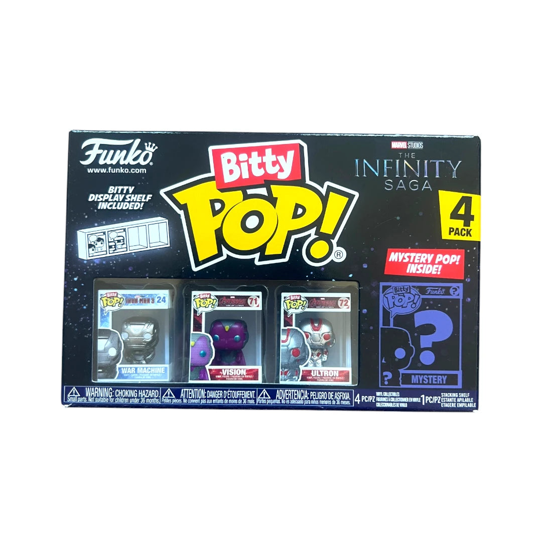 Funko Bitty Pop - Pack de 4 figurines : War Machine, Vision, Ultron & Mystery