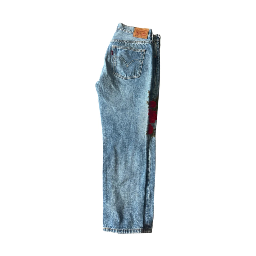 Levi's 501T – Jean Femme Brodé Roses W27 L26