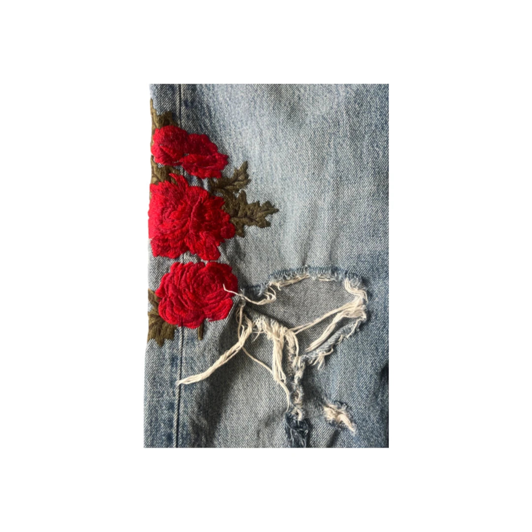 Levi's 501T – Jean Femme Brodé Roses W27 L26