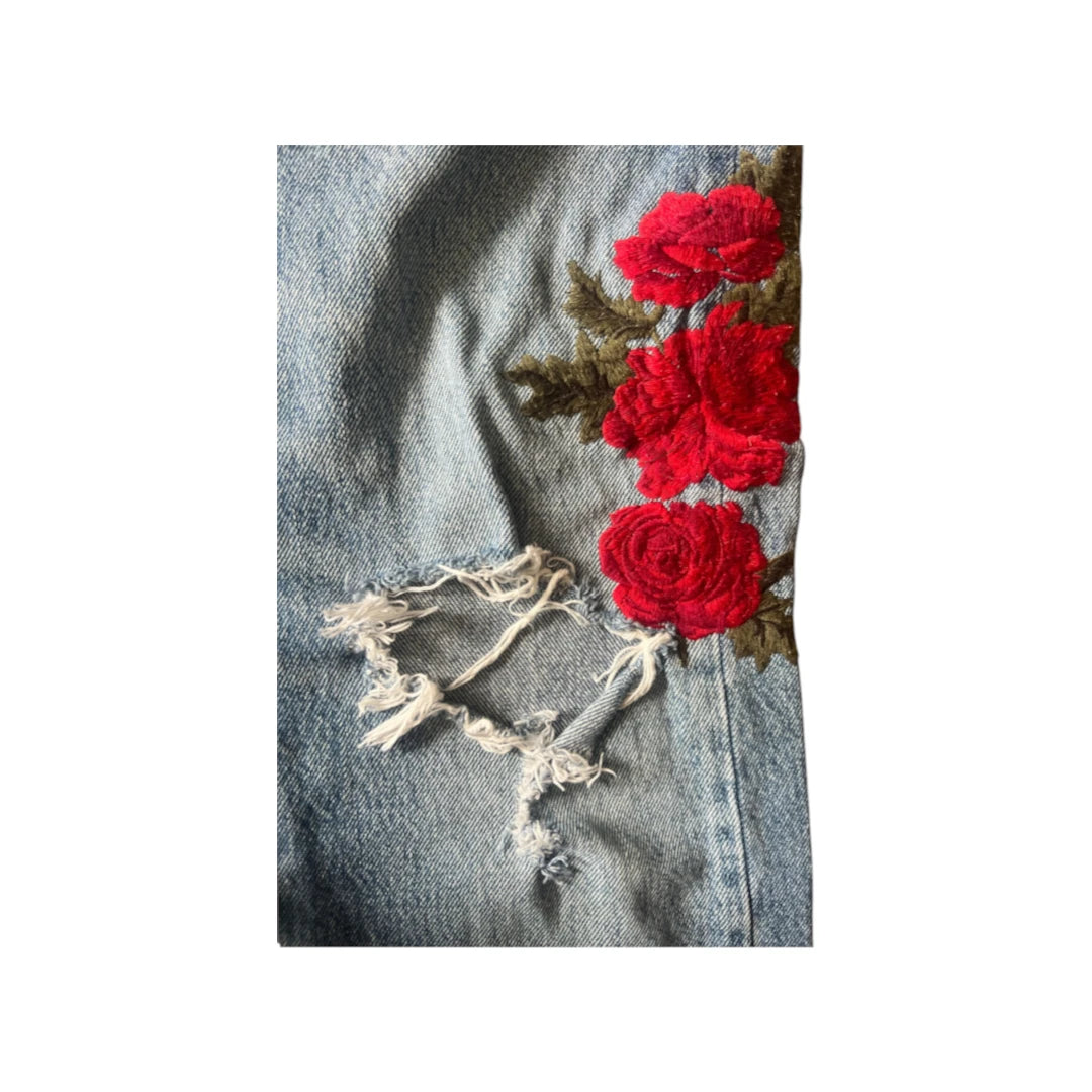 Levi's 501T – Jean Femme Brodé Roses W27 L26
