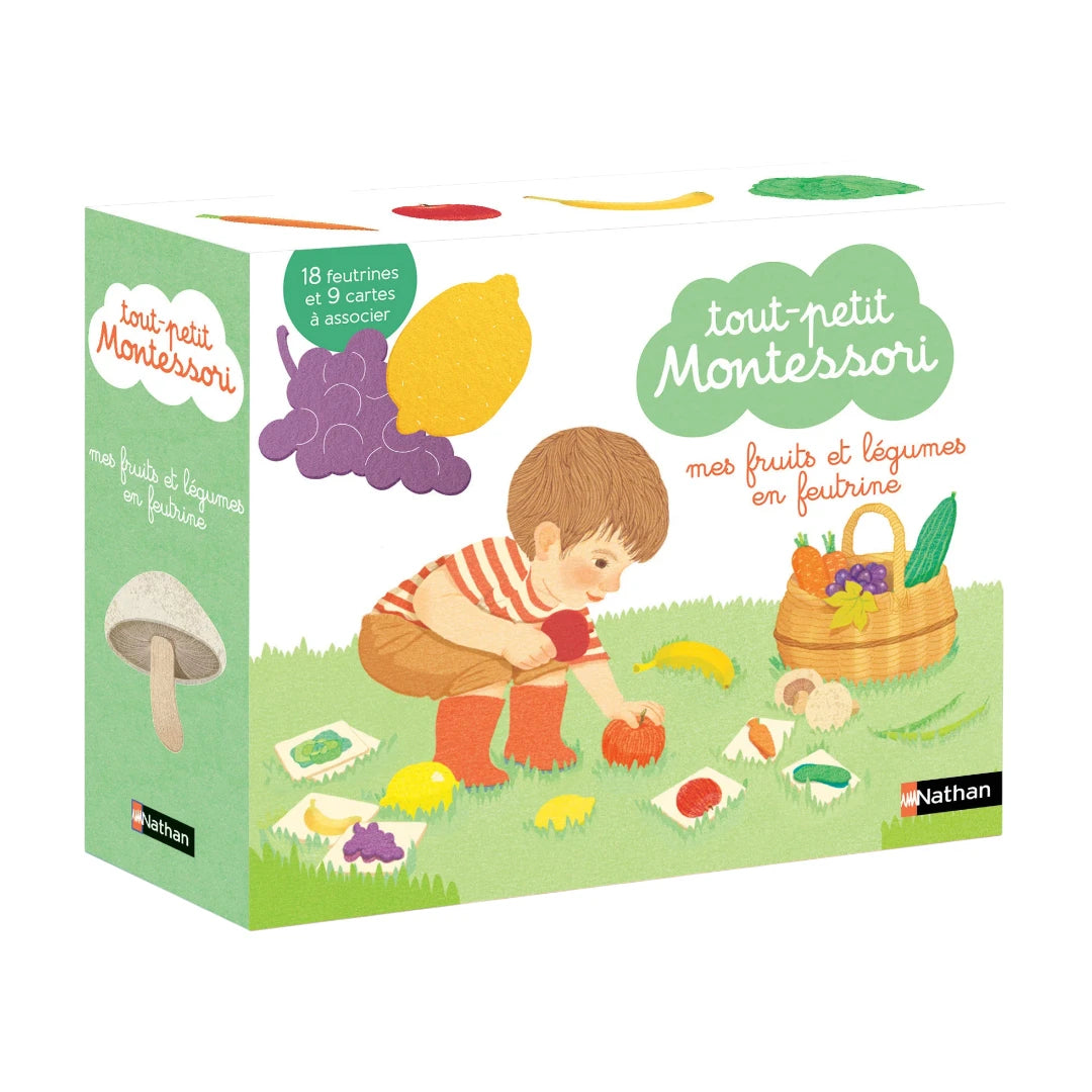 Tout-petit Montessori – Mes fruits et légumes en feutrine