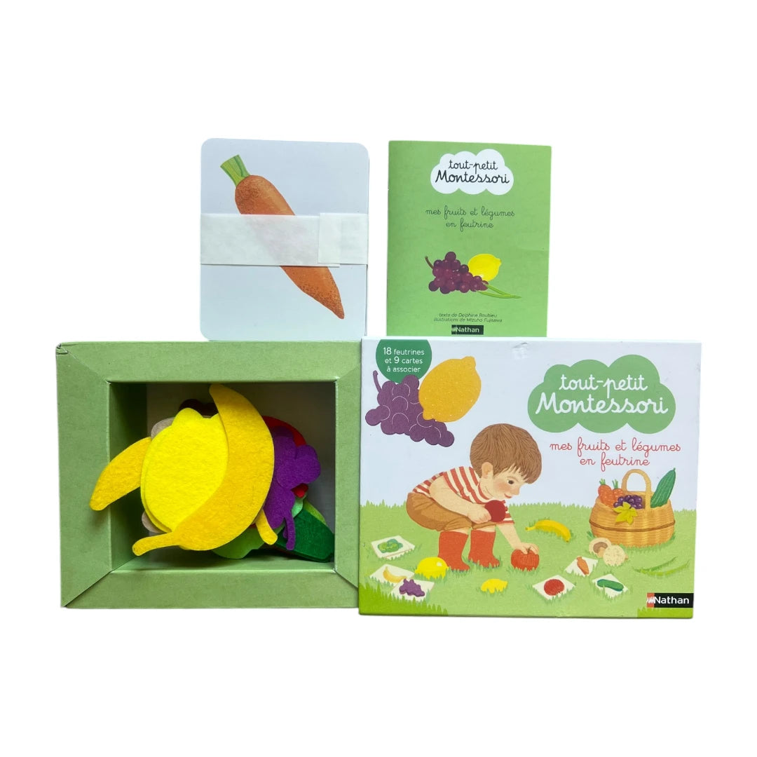 Tout-petit Montessori – Mes fruits et légumes en feutrine