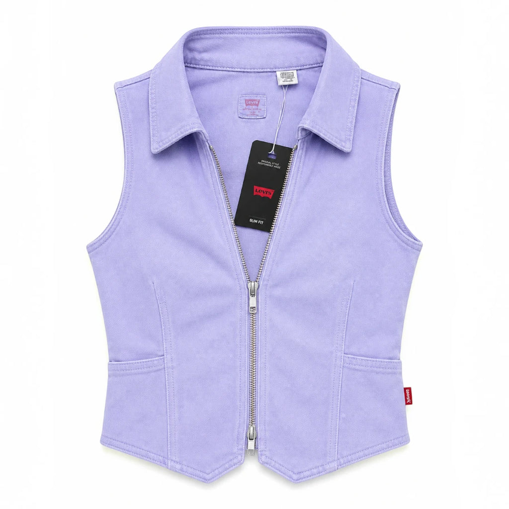 Levi's - Veste sans manches lilas zippé – Femme