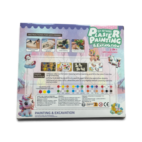 Diy Artware - Kit créatif Licorne – Peinture & Fouille archéologique