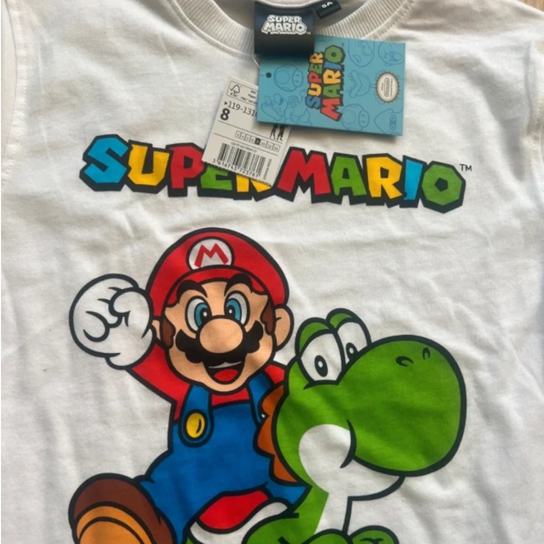 T-shirt Enfant - Super Mario & Yoshi blanc