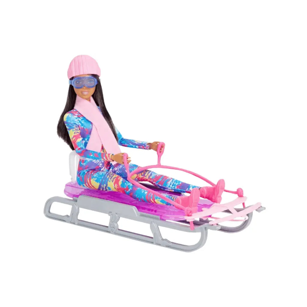 Barbie "You Can Be Anything" - Mattel - Poupée, Luge & Tenue Hiver