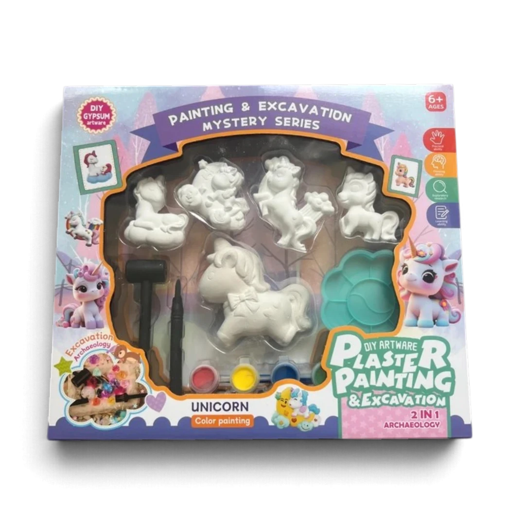 Diy Artware - Kit créatif Licorne – Peinture & Fouille archéologique