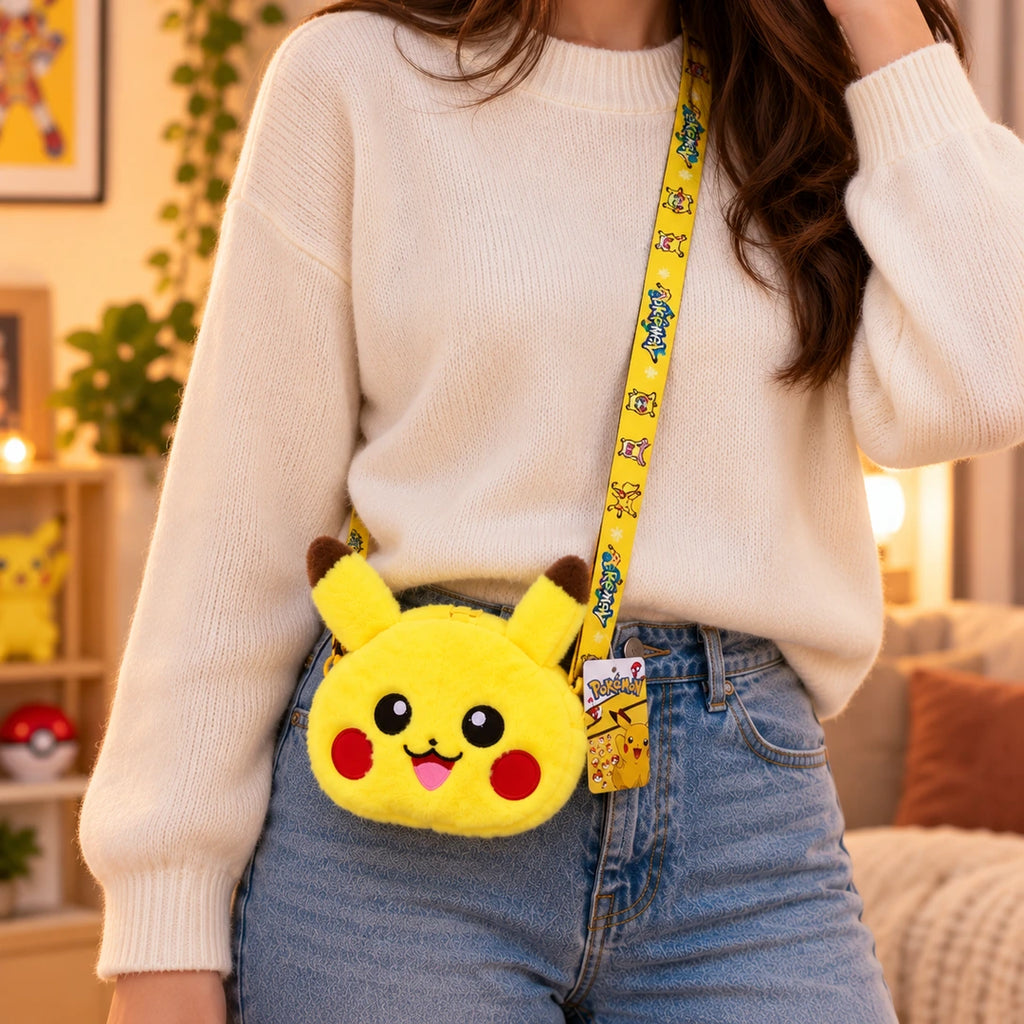 Sac bandoulière peluche Pikachu Pokémon