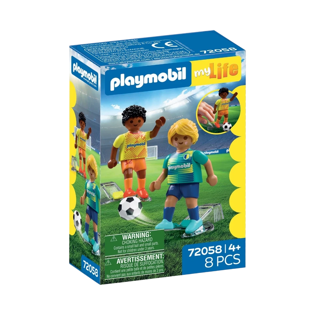 PLAYMOBIL My Life - Joueurs de football 72058 – 8 pièces