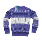 One Piece x Celio - Pull de Noël Luffy mauve et blanc