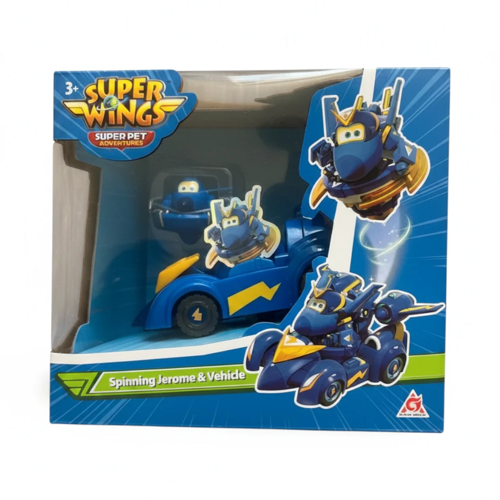 Super Wings – Jerome – Véhicule & Toupie Spinning