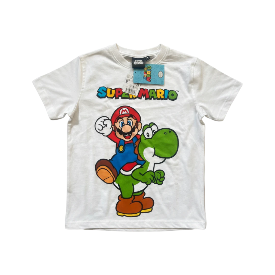 T-shirt Enfant - Super Mario & Yoshi blanc
