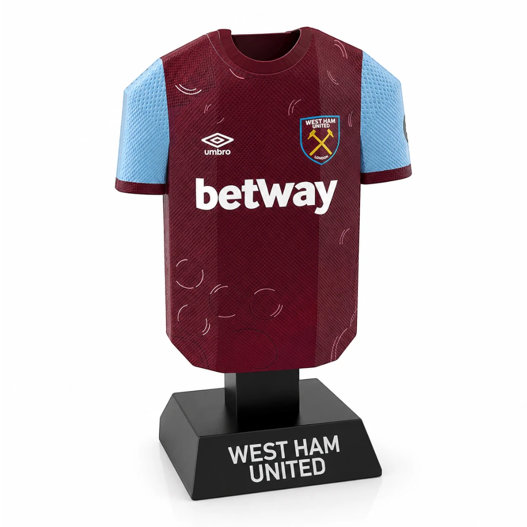 West Ham United FC 23/24 – Maillot métal à monter Alloy Collectors